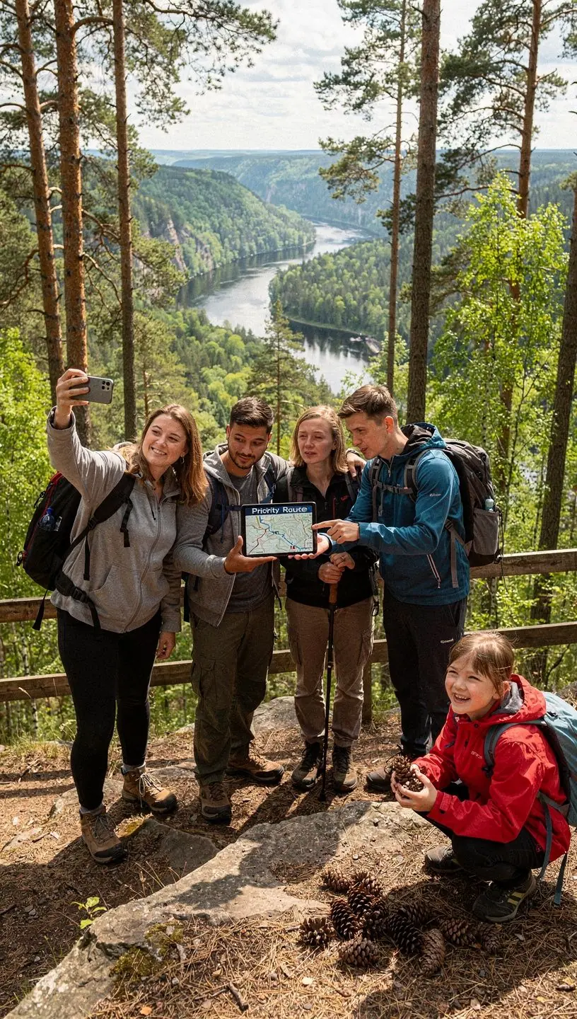 An image of the breathtaking Sigulda Castle perched on a hilltop surrounded by autumn foliage.